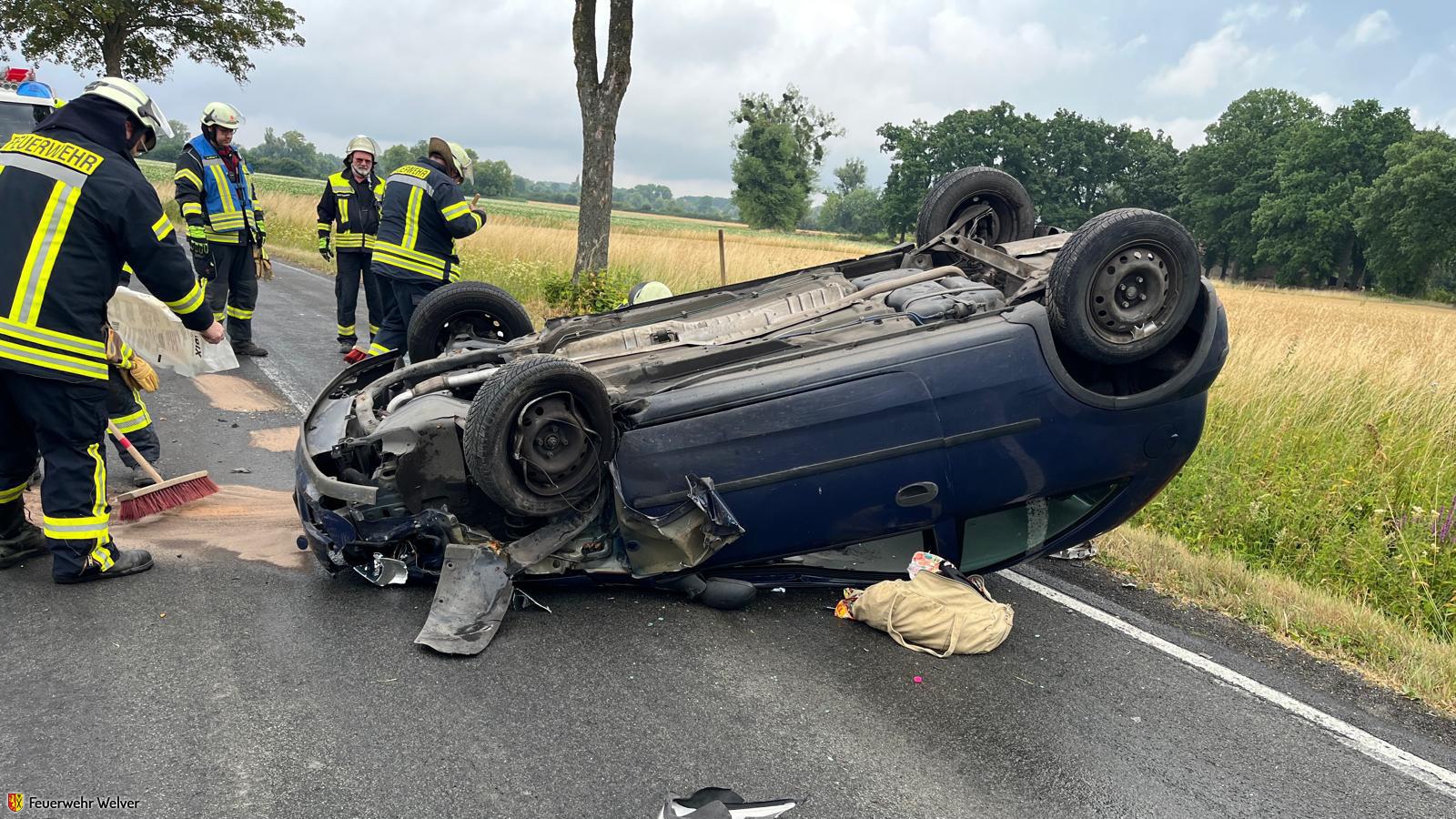 Verkehrsunfall, PKW überschlagen