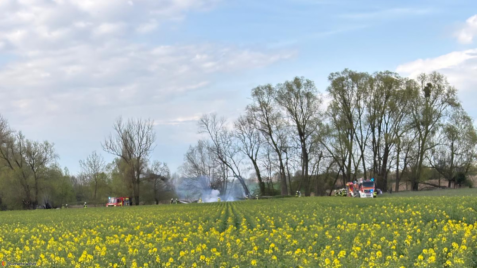 Osterfeuer außer Kontrolle, ausgedehnter Vegetationsbrand