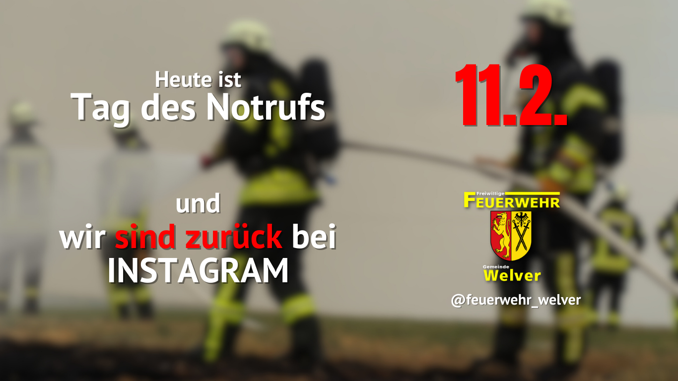 Feuerwehr Welver zurück auf Instagram